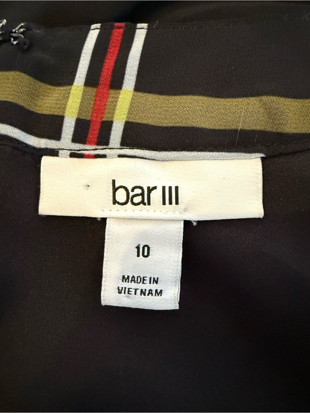 Bar III Black Plaid Ruffle Hem Fit-and-Flare Dress - Picture 3 of 4